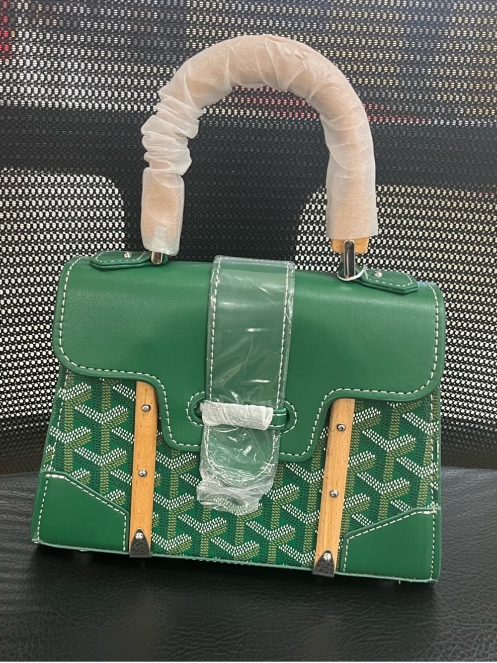 Green Top-Handle Women's Satchel Bag